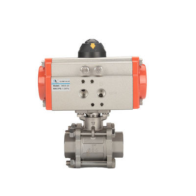 Qualität General DN32 1 1/4" Pneumatic Operated Connection 2Way Threaded Ball Valve usine